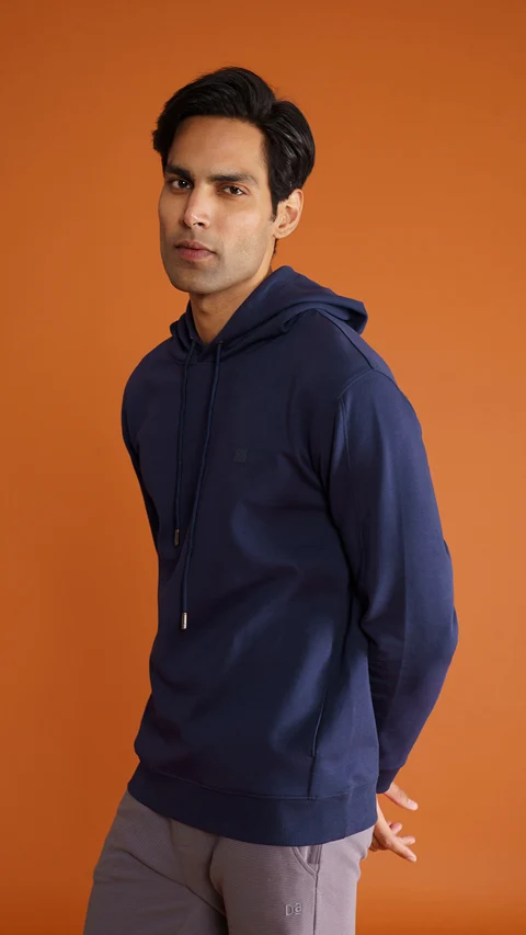 Constant Solid Hoodie Mid Night Blue