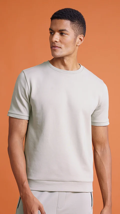 Constant Half Sleeve Sweatshirt Da Honest Grey