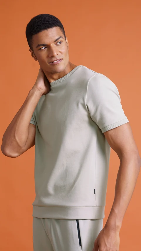 Constant Half Sleeve Sweatshirt Da Honest Grey