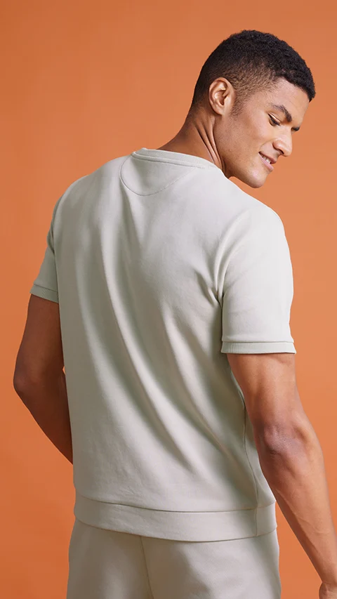 Constant Half Sleeve Sweatshirt Da Honest Grey