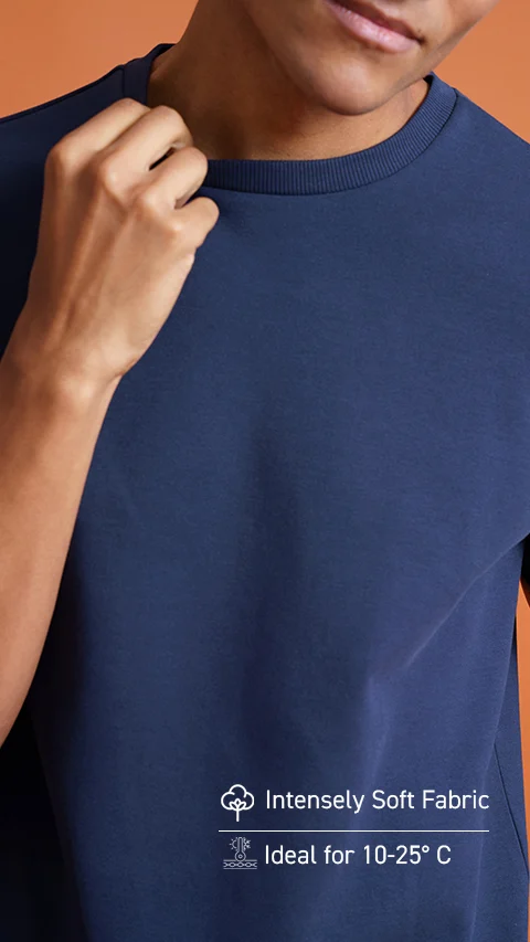 Constant Half Sleeve Sweatshirt Da Midnight Blue
