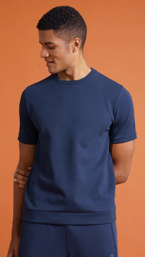 Constant Half Sleeve Sweatshirt Da Midnight Blue