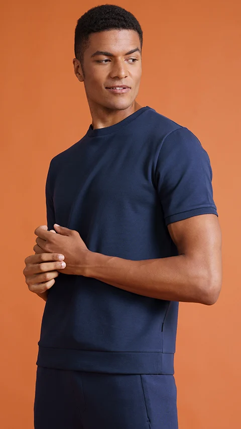 Constant Half Sleeve Sweatshirt Da Midnight Blue