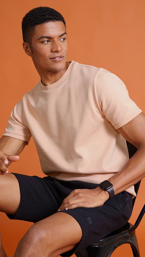 Constant Half Sleeve Sweatshirt Da Profound Peach
