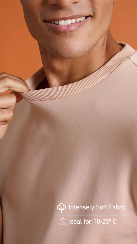 Constant Half Sleeve Sweatshirt Da Profound Peach