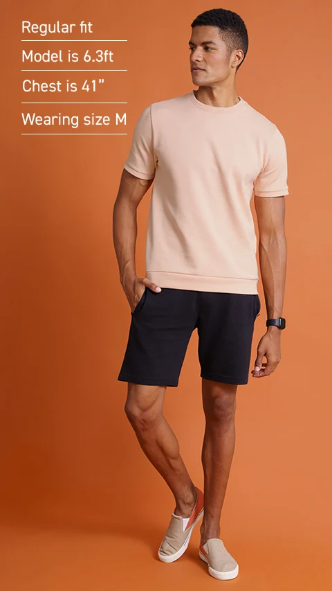 Constant Half Sleeve Sweatshirt Da Profound Peach