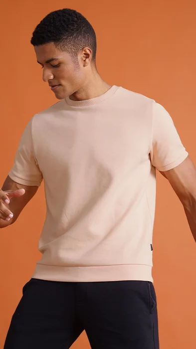 Constant Half Sleeve Sweatshirt Da Profound Peach