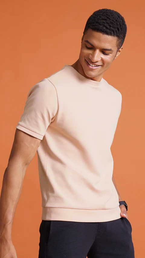 Constant Half Sleeve Sweatshirt Da Profound Peach