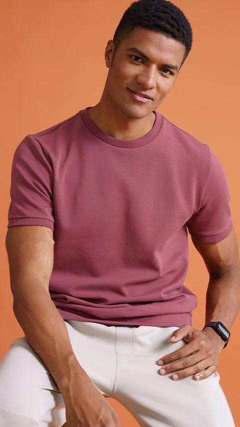 Constant Half Sleeve Sweatshirt Da Shadow Maroon