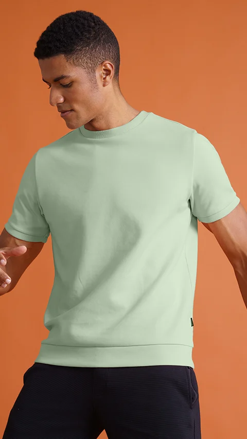 Constant Half Sleeve Sweatshirt Da Shadow Mint
