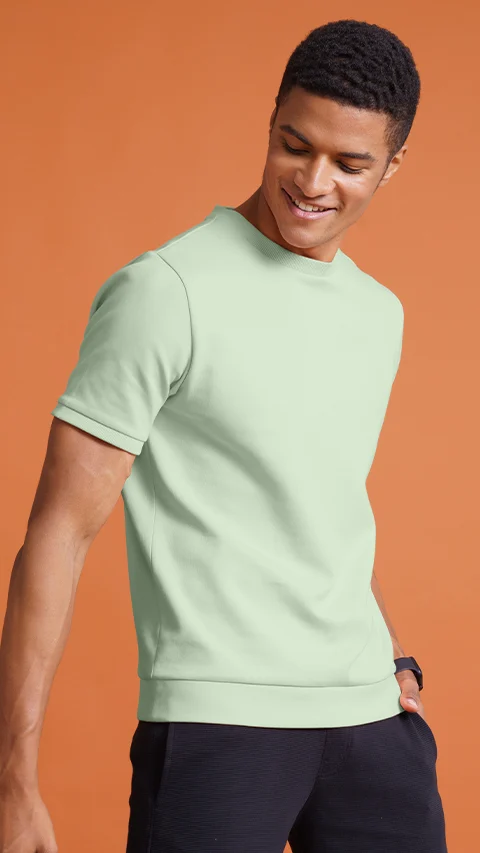 Constant Half Sleeve Sweatshirt Da Shadow Mint