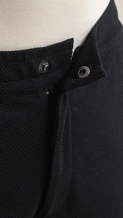 Statement Popcorn Casual Trousers  Popcorn Jet Black