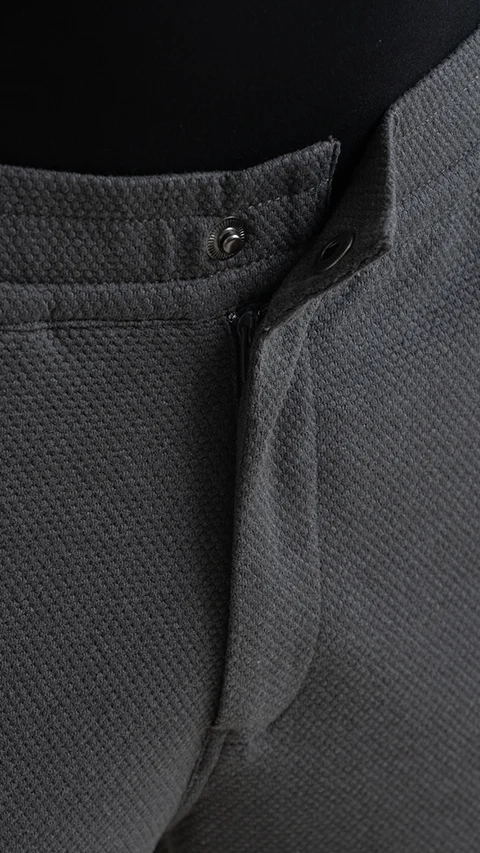 Statement Popcorn Casual Trousers  Popcorn Shadow Grey