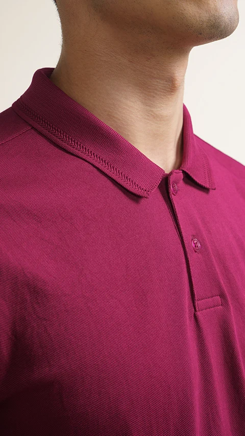 Constant All-Degree Pique Polo Beet Maroon
