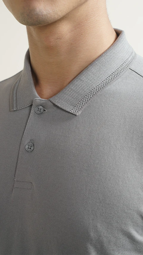 Constant All-Degree Pique Polo Cloud Grey