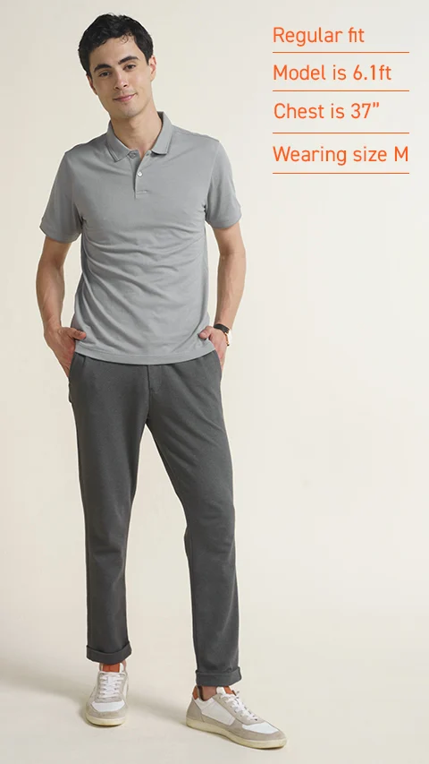 Constant All-Degree Pique Polo Cloud Grey