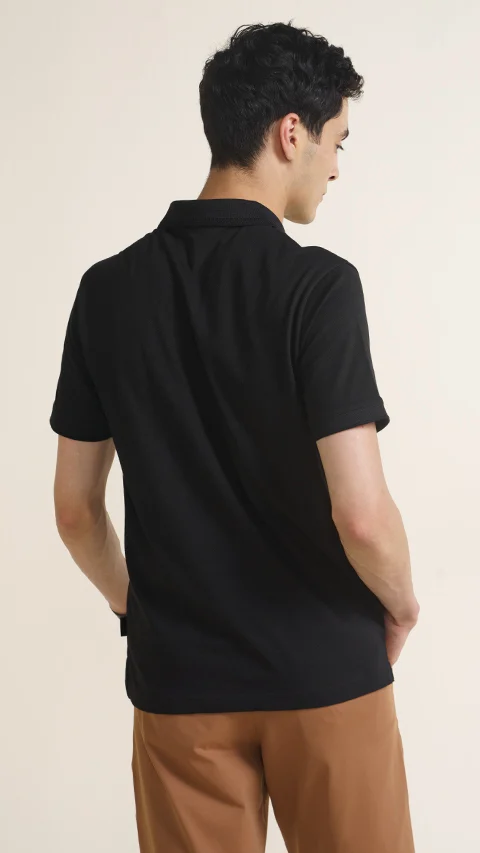 Constant All-Degree Pique Polo Jet Black