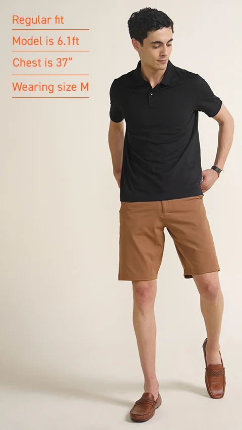 Constant All-Degree Pique Polo Jet Black