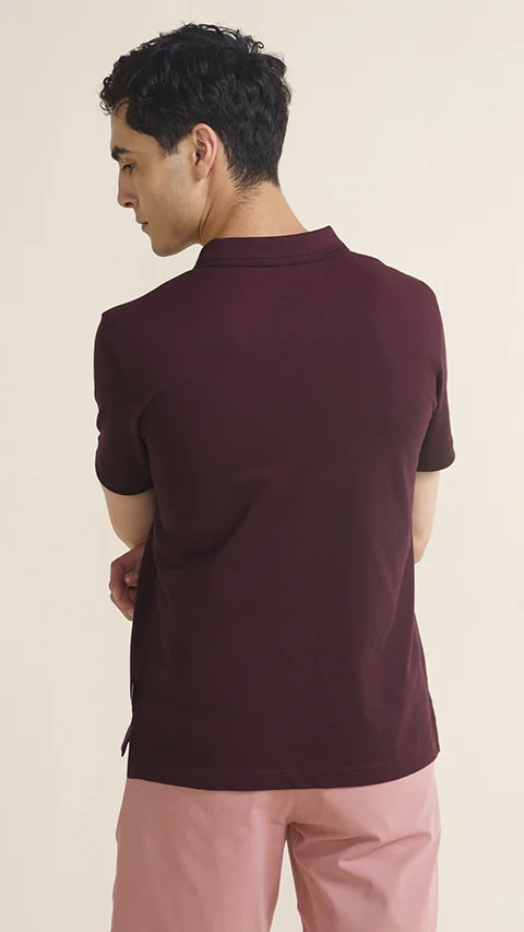 Constant All-Degree Pique Polo Loyal Maroon