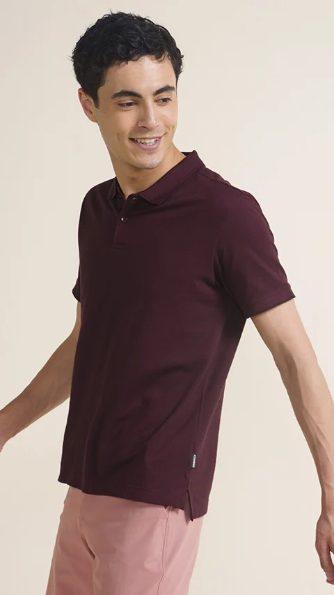 Constant All-Degree Pique Polo Loyal Maroon