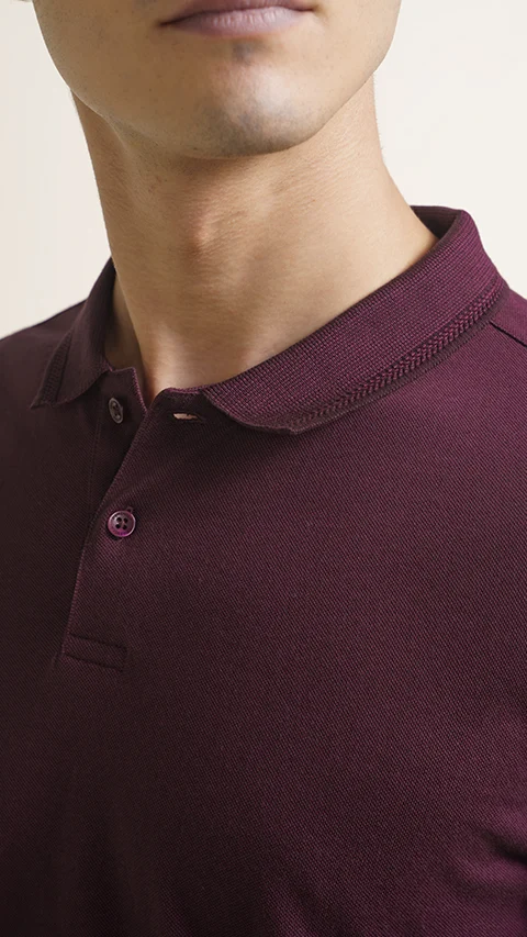Constant All-Degree Pique Polo Loyal Maroon