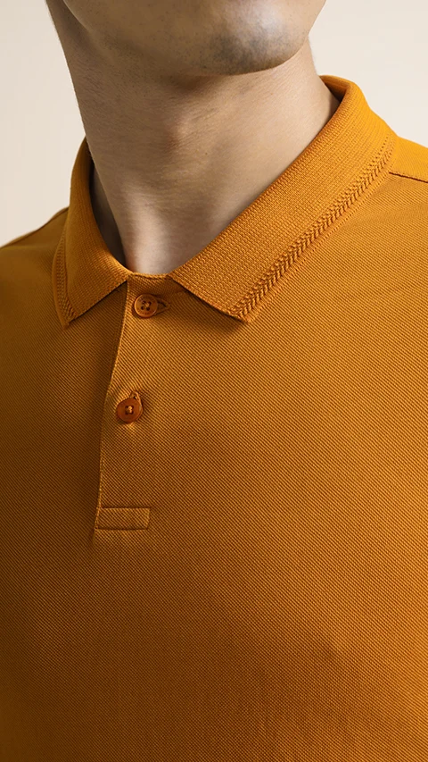 Constant All-Degree Pique Polo Mustard Yellow