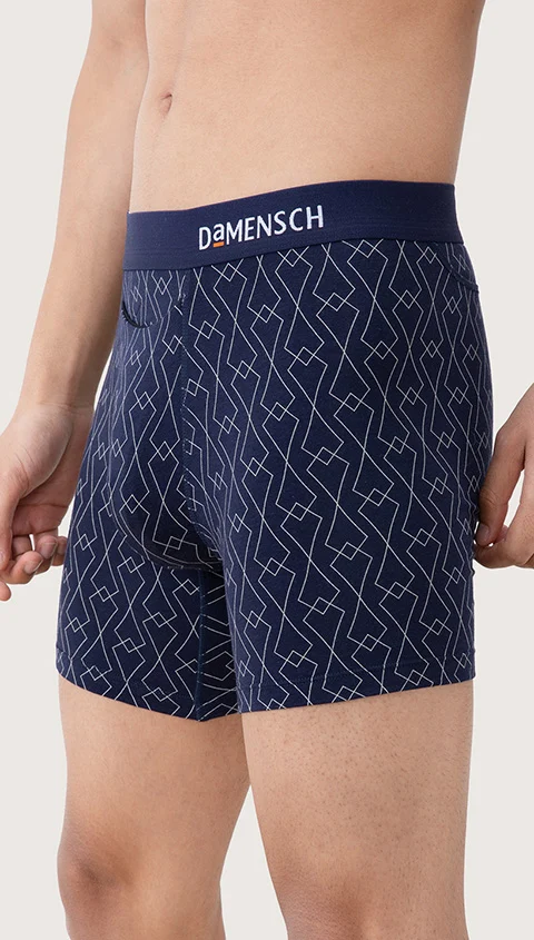 Deo-Soft Boxer Briefs Navy Knots