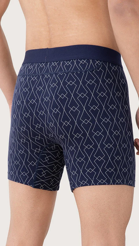 Deo-Soft Boxer Briefs Navy Knots