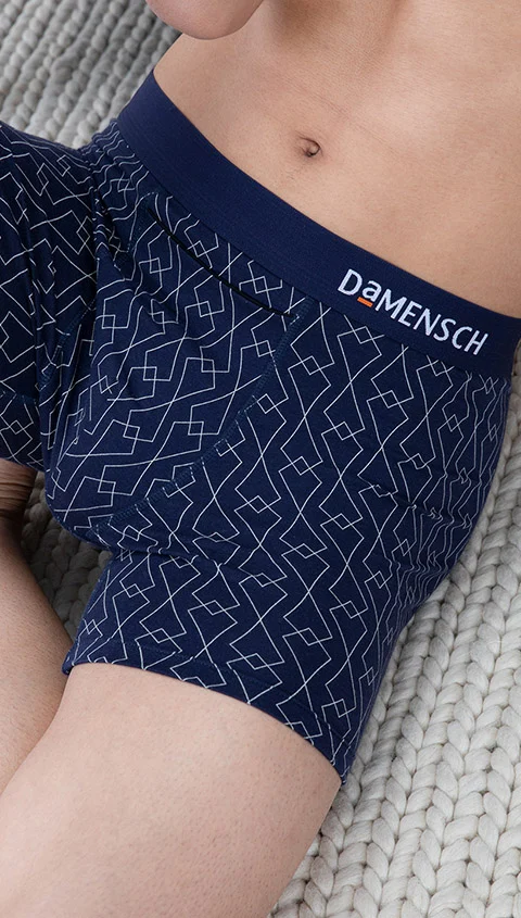 Deo-Soft Boxer Briefs Navy Knots