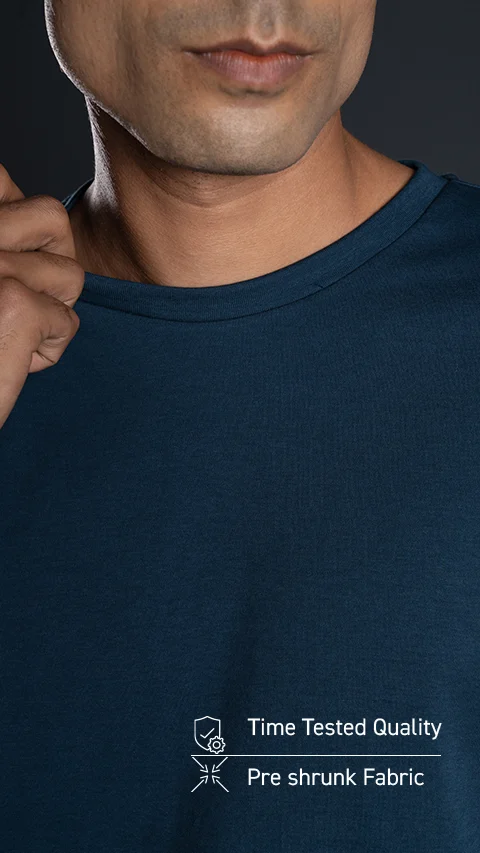 500 Day Anti-Shrink T-Shirt Firm Blue