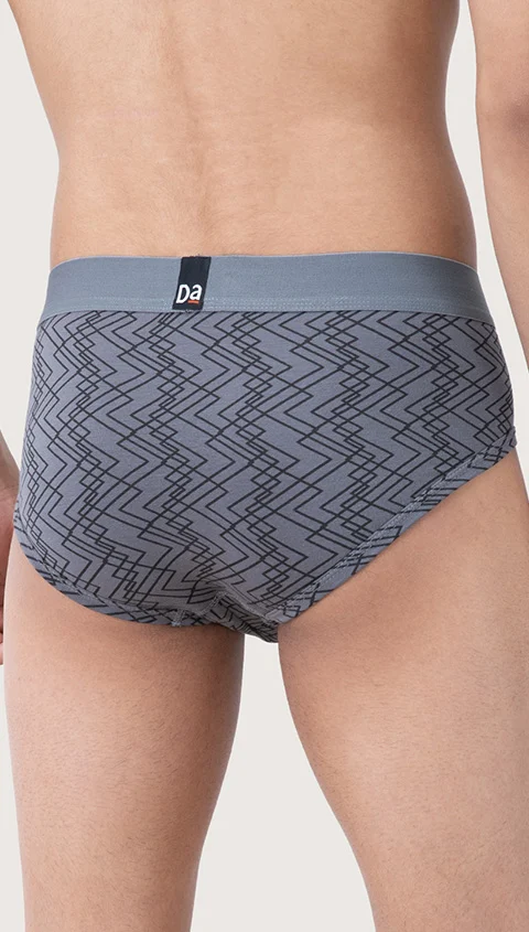 Value-Deal Deo-Soft Briefs Grey Grid, Black Check & Mate