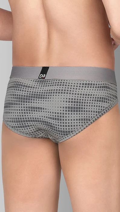 Value-Deal Deo-Soft Briefs Qube Maroon, Dashed Silver