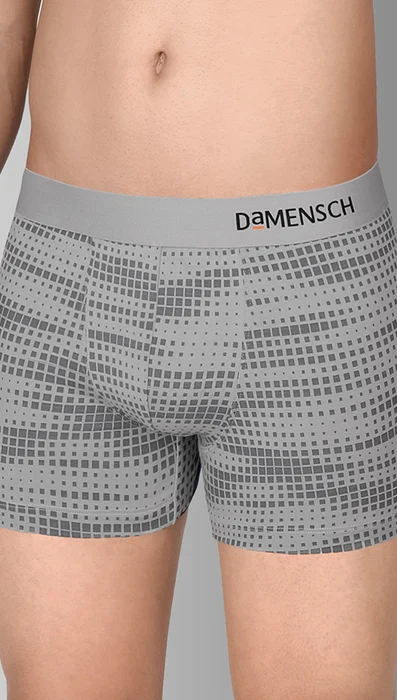 Value-Deal Deo-Soft Trunks Qube Maroon, Dashed Silver