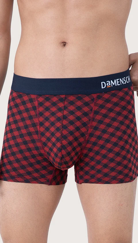 Deo-Soft Trunks Retro Red Checks