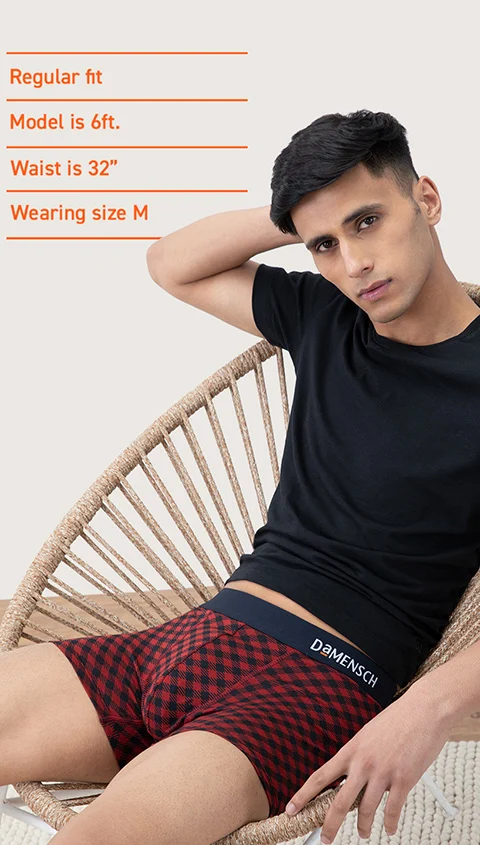 Deo-Soft Trunks Retro Red Checks