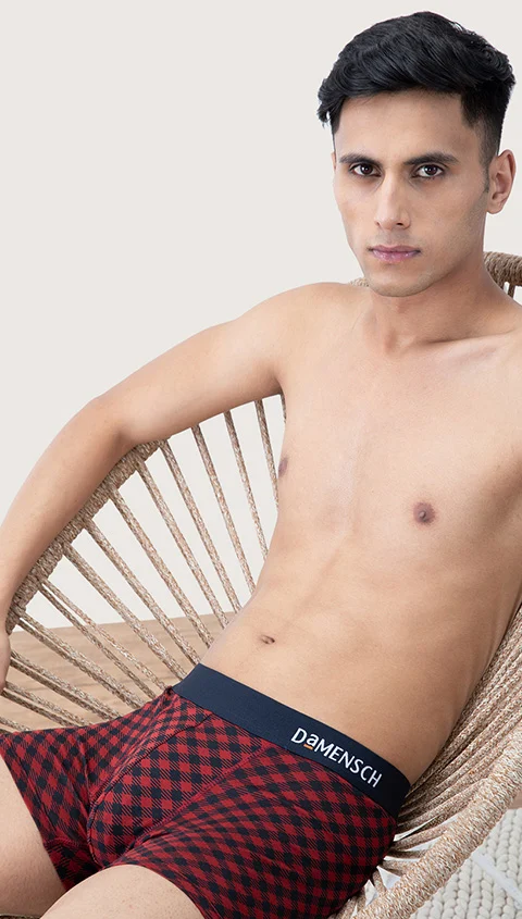 Deo-Soft Trunks Retro Red Checks