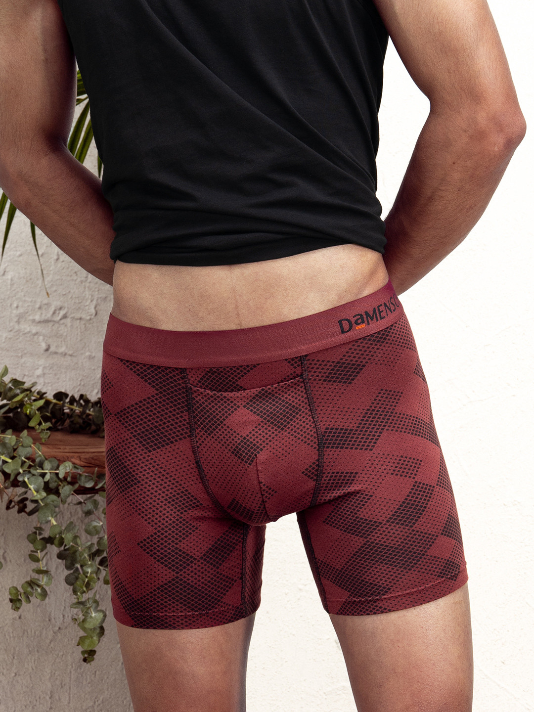 Deo-Soft Boxer Briefs Qube Maroon