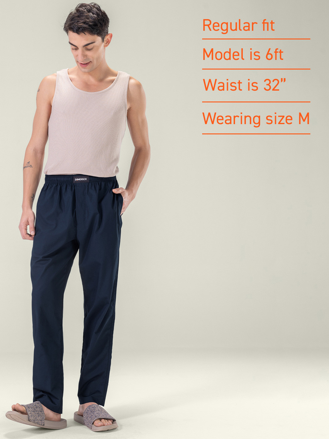 Relaxed Fit Pyjama Solid Colombo Blue S