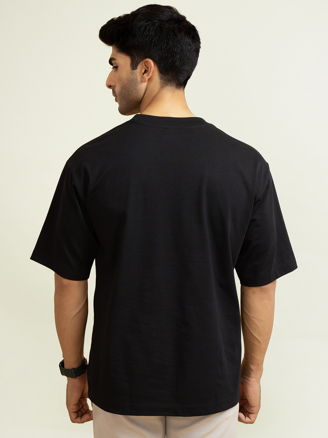 Statement Oversized Solid T-Shirts Jet Black