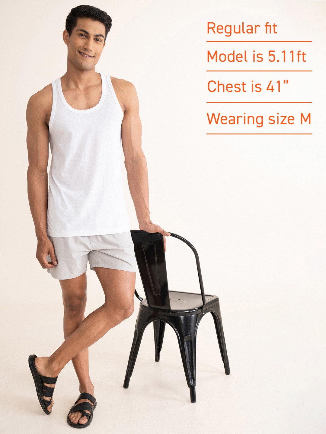 Neo-Cotton Antibacterial Vest Round- So White