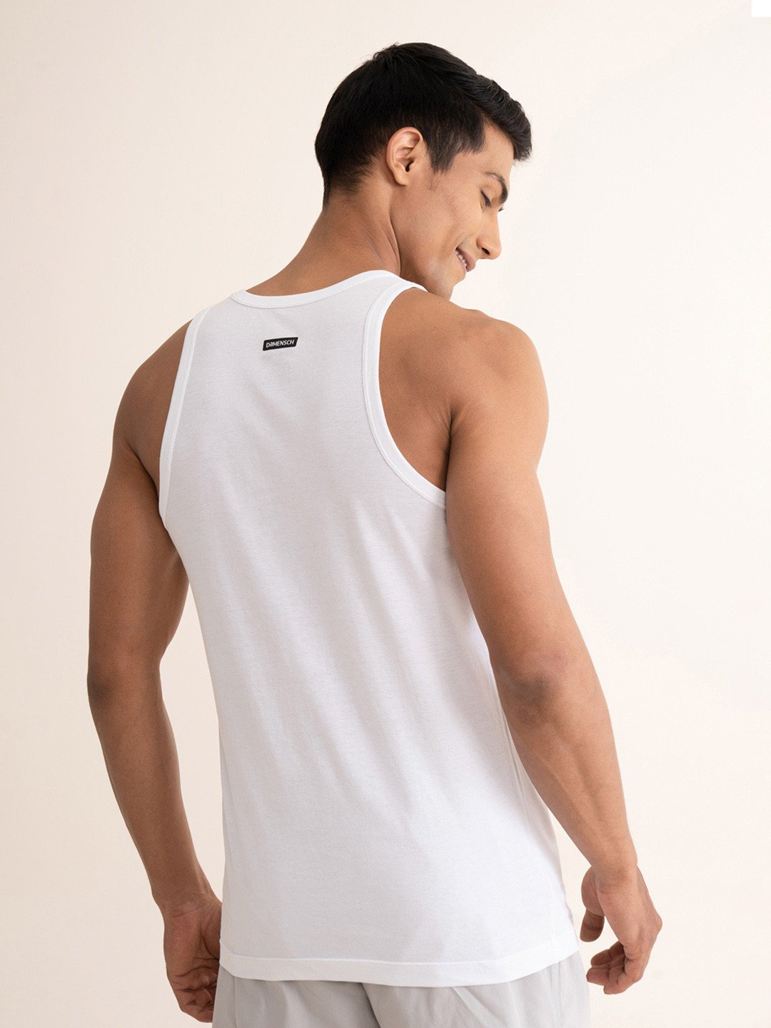 Neo-Cotton Antibacterial Vest Round- So White