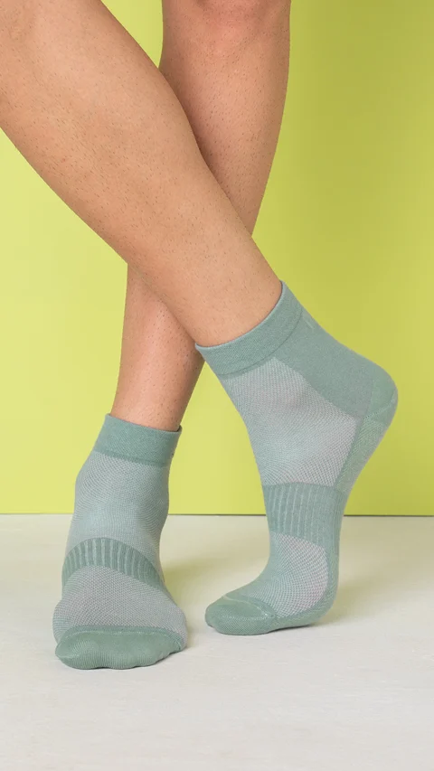 Aloe-Soft Above Ankle Non-Terry Socks- Grape Wine, Berry Blue, Sage Green