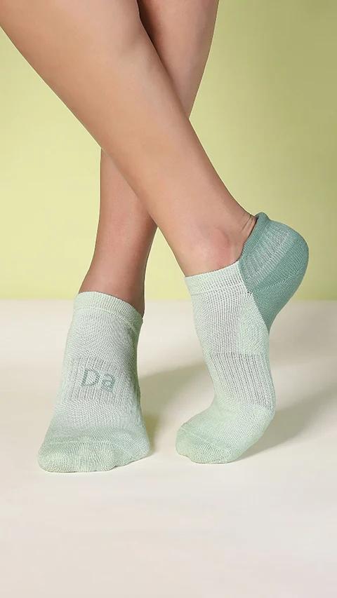 Aloe-Soft Below Ankle Terry Socks- Cool Mint, Icy Grey, Titan Teal