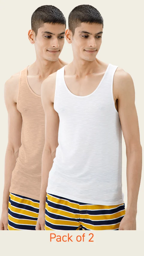 Value-Deal Neo-Skin Vests Bright White, Breezy Beige