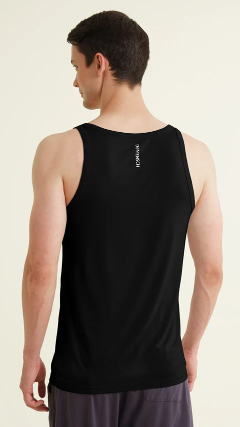 Neo-Skin Bamboo Vest Square Neck Da Black