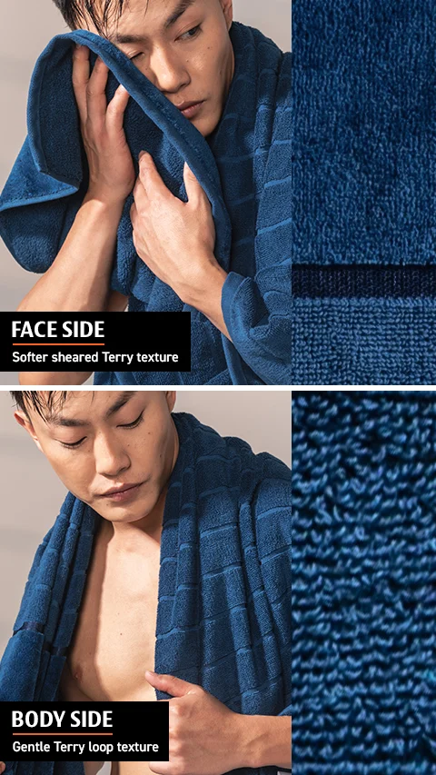 Better-Basic Bath Towels- Pack Of 2 (Nightfall Blue, Twilight Grey)