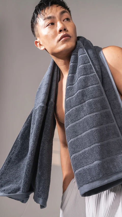 Better-Basic Bath Towels- Pack Of 2 (Nightfall Blue, Twilight Grey)