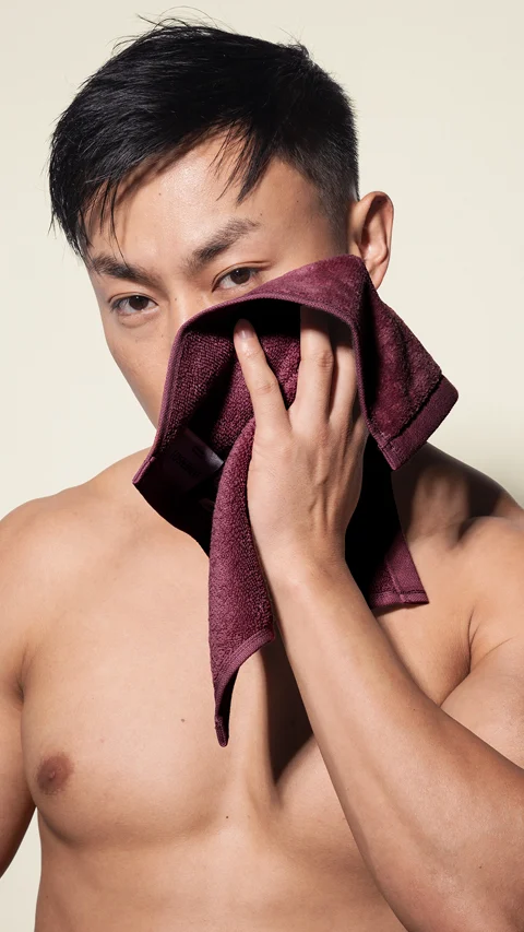 Better-Basic Face Towels- Pack Of 2 (Midday Maroon, Twilight Grey)