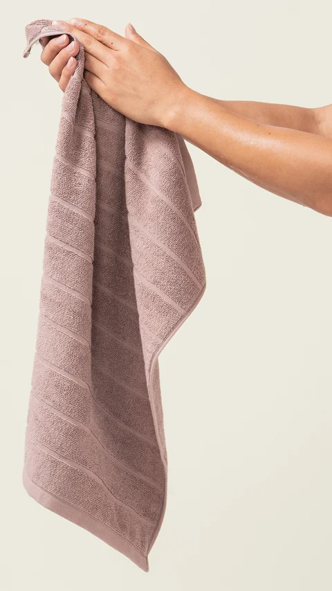 Better-Basic Hand Towels- Pack Of 2 (Serene Beige, Dusty Pink)