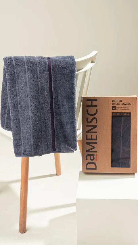 Better-Basic Towels- Pack Of 6 (Twilight Grey, Nightfall Blue)
